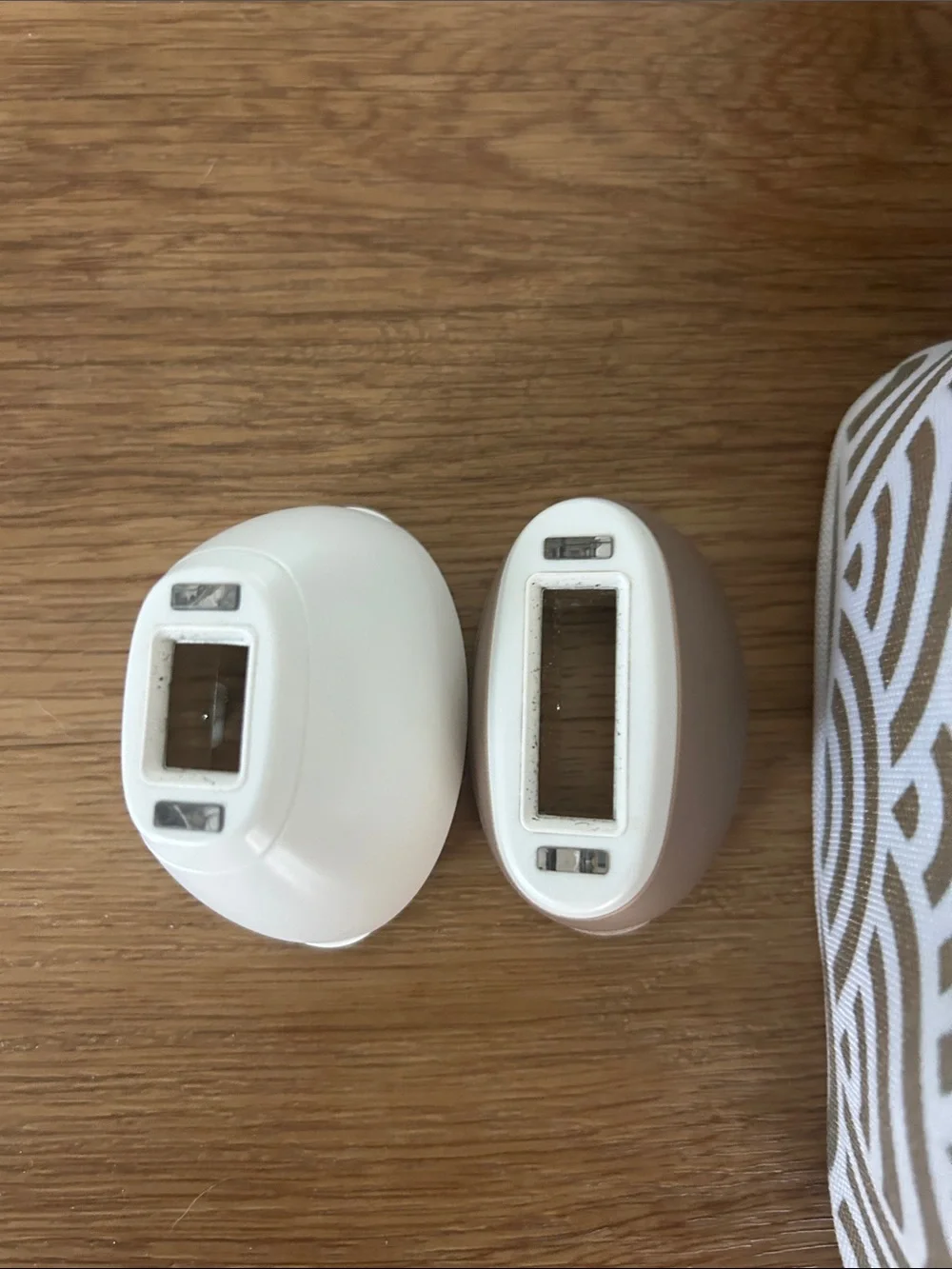 Compact White & Gold Personal IPL Hair Removal Device with Travel Case
